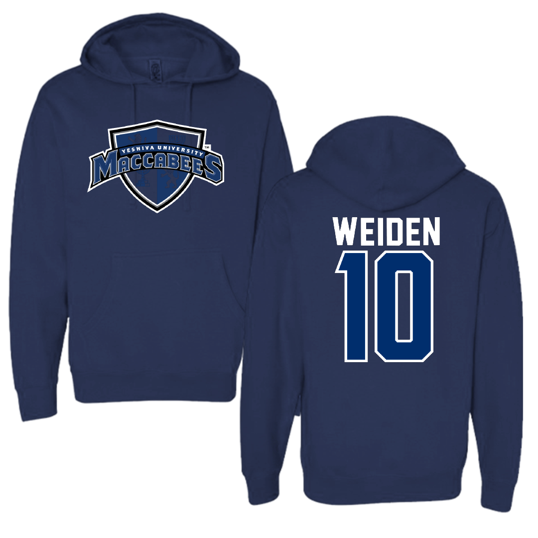 Yeshiva University Baseball Navy Hoodie - #10 Aharon Weiden