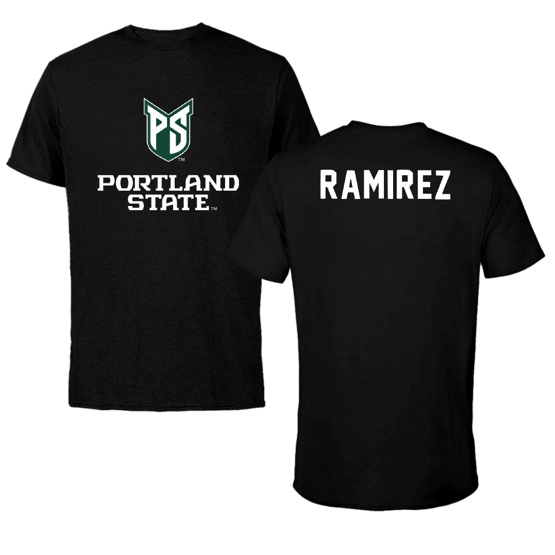 Portland State University TF and XC Black Block Performance Tee - Victor Ramirez