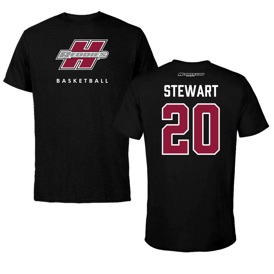 Henderson State University Basketball Black Performance Tee - #20 KJ Stewart