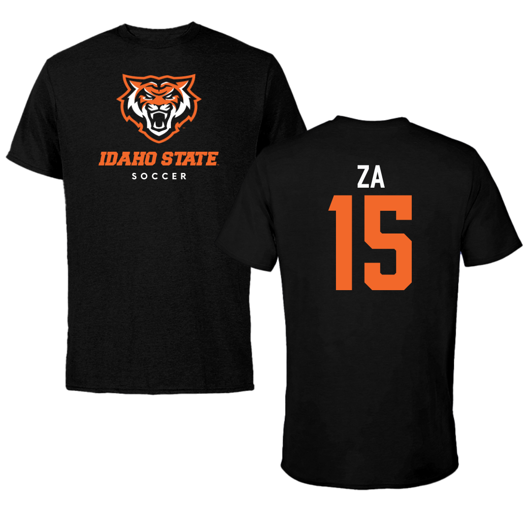 Idaho State University Soccer Black Performance Tee - #15 Mary Za