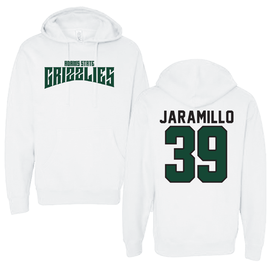Adams State University Soccer White Classic Hoodie - #39 Cassandra Jaramillo