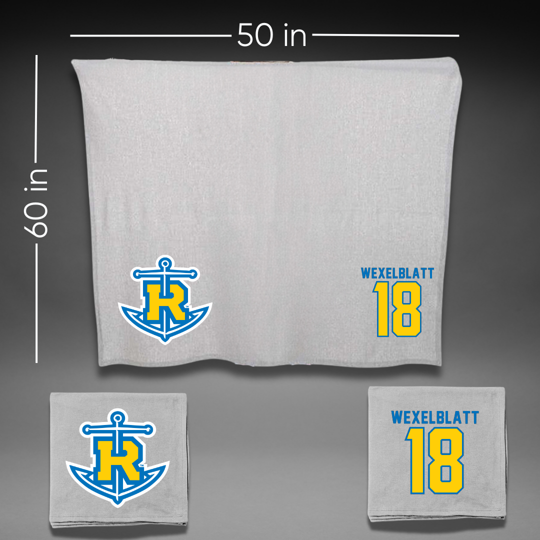 Rollins College Lacrosse Gray Blanket - #18 Craig Wexelblatt