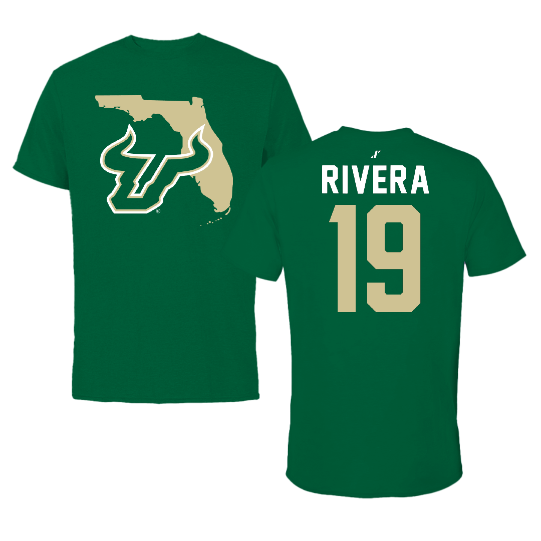 University of South Florida Softball Green State Performance Tee - #19 Alanah Rivera