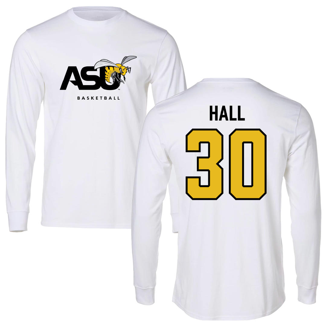 Alabama State University Basketball White Long Sleeve - #30 Anaja Hall