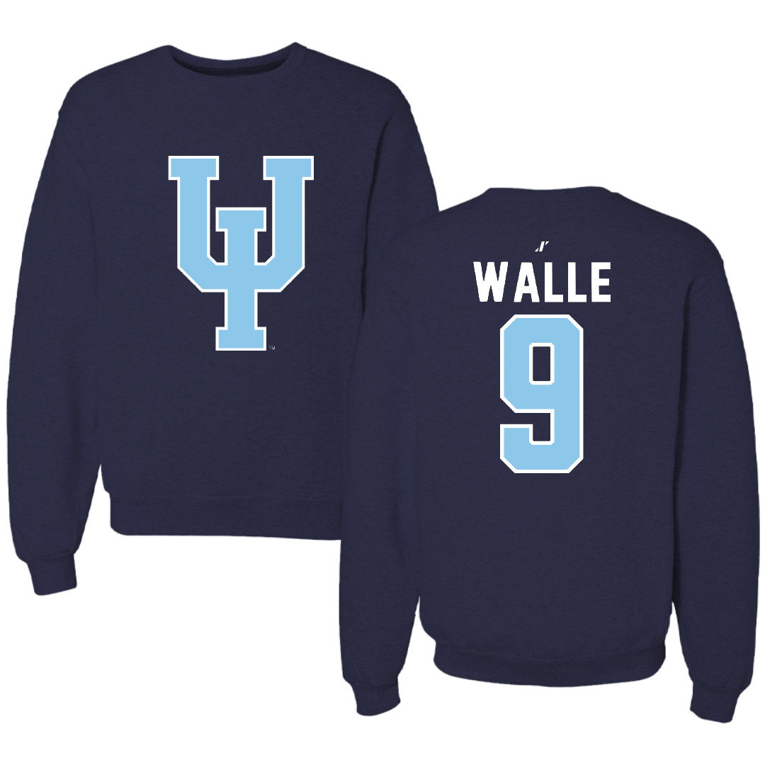Upper Iowa University Soccer Navy Crewneck - #9 Thomas Walle