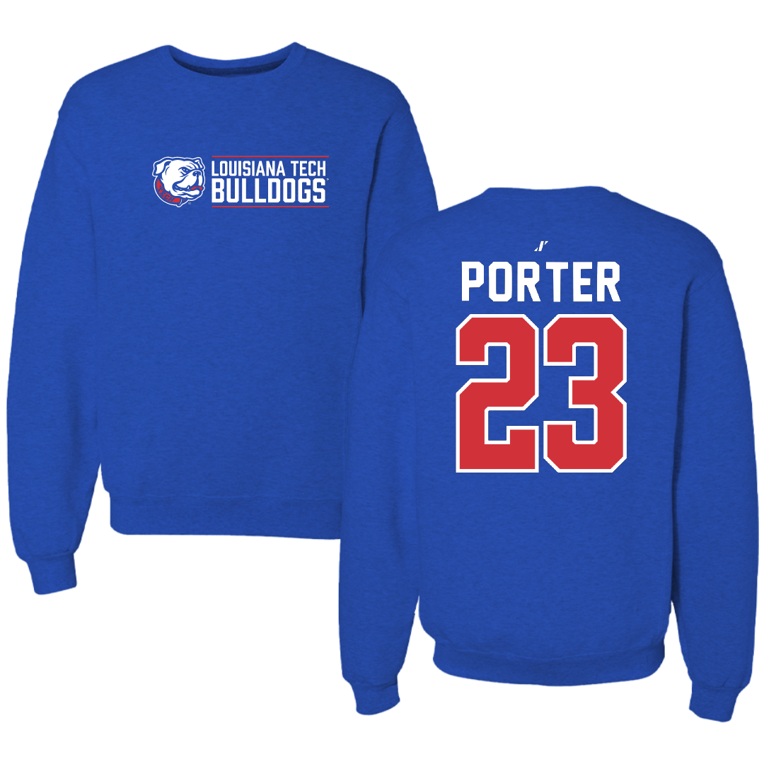 Louisiana Tech University Soccer Blue General Crewneck - #23 Jordan Porter