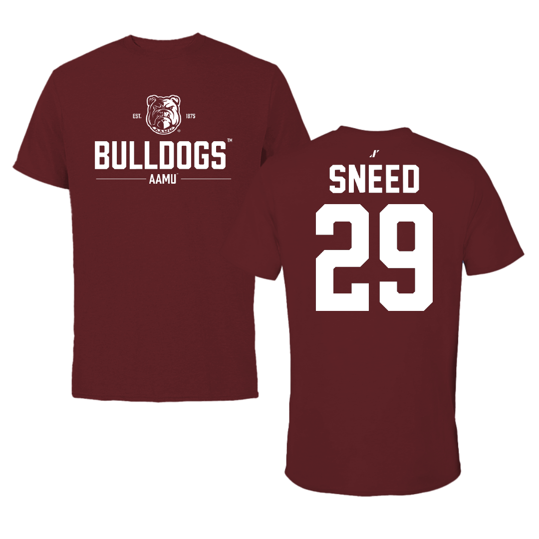 Alabama A&M University Football Maroon General Tee - #29 D’Andre  Sneed