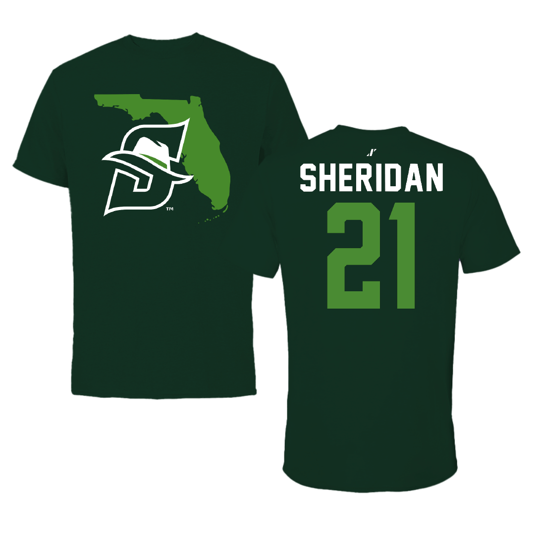 Stetson University Basketball Forest Green State Tee - #21 Finley Sheridan