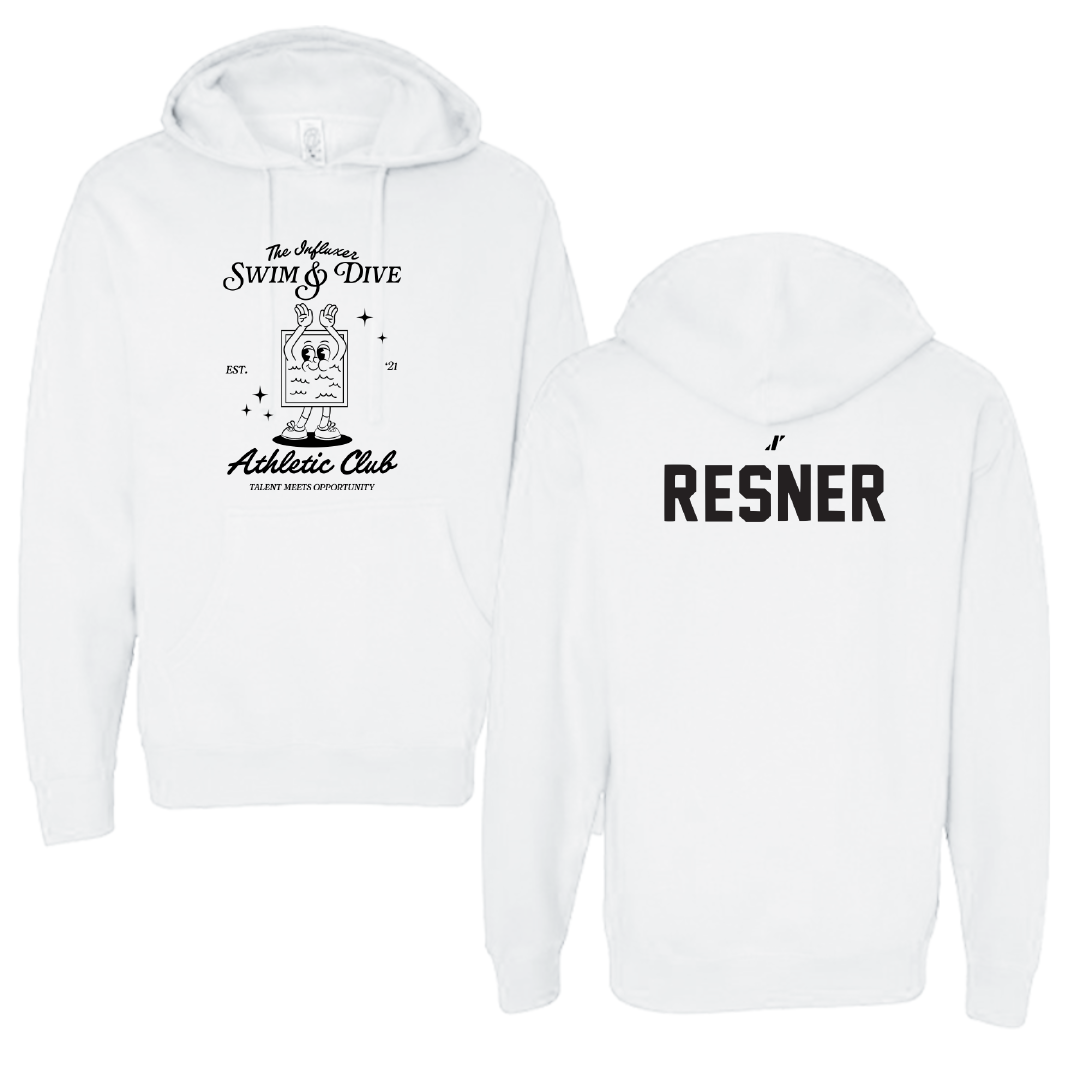 Swimming & Diving White Influxer Athletic Club Hoodie - Sophia Resner