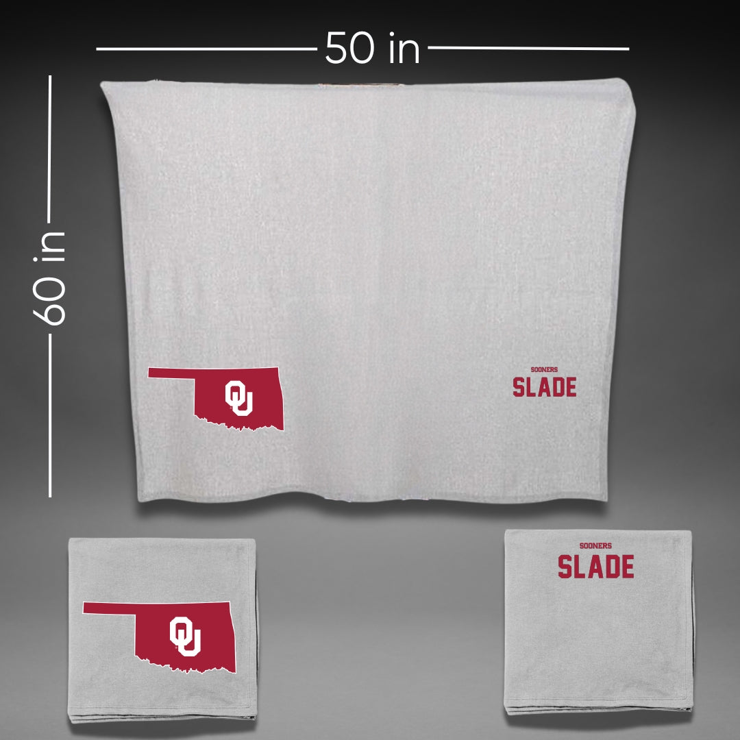 University of Oklahoma Gymnastics Gray Blanket - Kelsey Slade