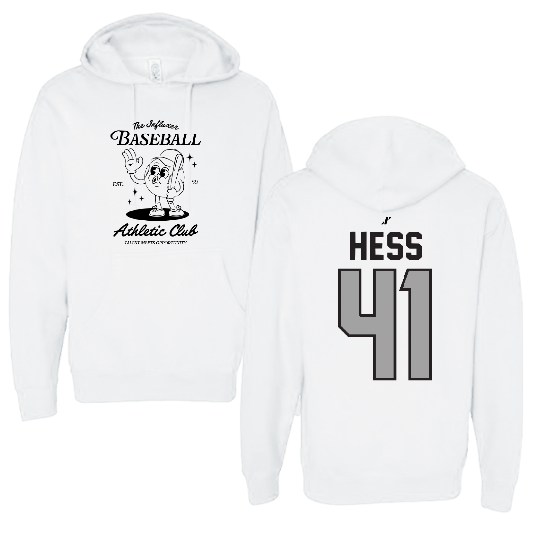 Baseball White Influxer Athletic Club Hoodie - #41 Holden Hess
