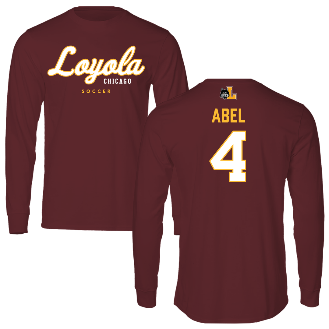 Loyola University-Chicago Soccer Maroon Block Performance Long Sleeve - #4 Alaina Abel