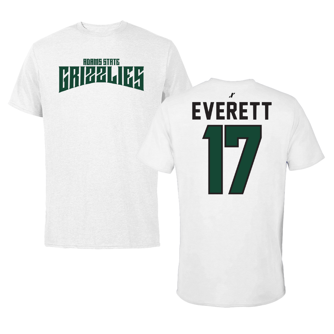 Adams State University Soccer White Classic Tee - #17 Madeline Everett