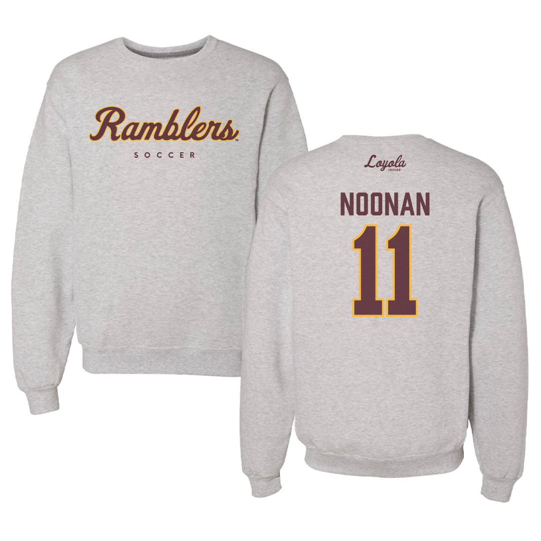 Loyola University-Chicago Soccer Gray Crewneck - #11 Sarah Noonan