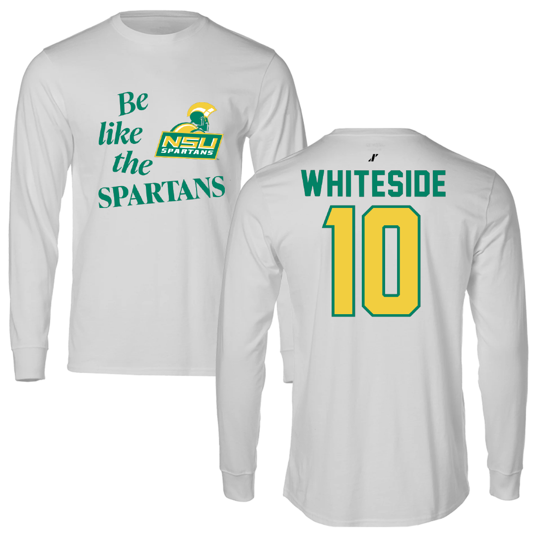 Norfolk State University Football Light Gray Be Like Us Long Sleeve - #10 Izayah Whiteside