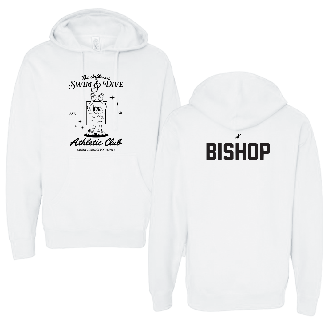 Swimming & Diving White Influxer Athletic Club Hoodie - Chloe Bishop