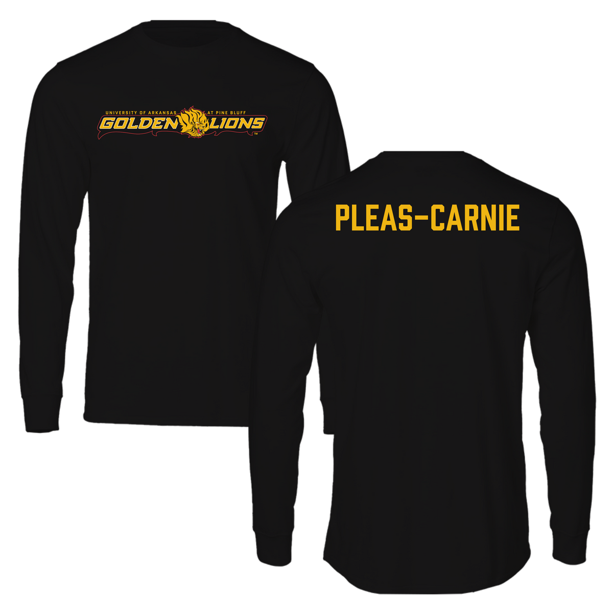 University of Arkansas-Pine Bluff TF and XC Black Performance Long Sleeve - Akili Pleas-Carnie