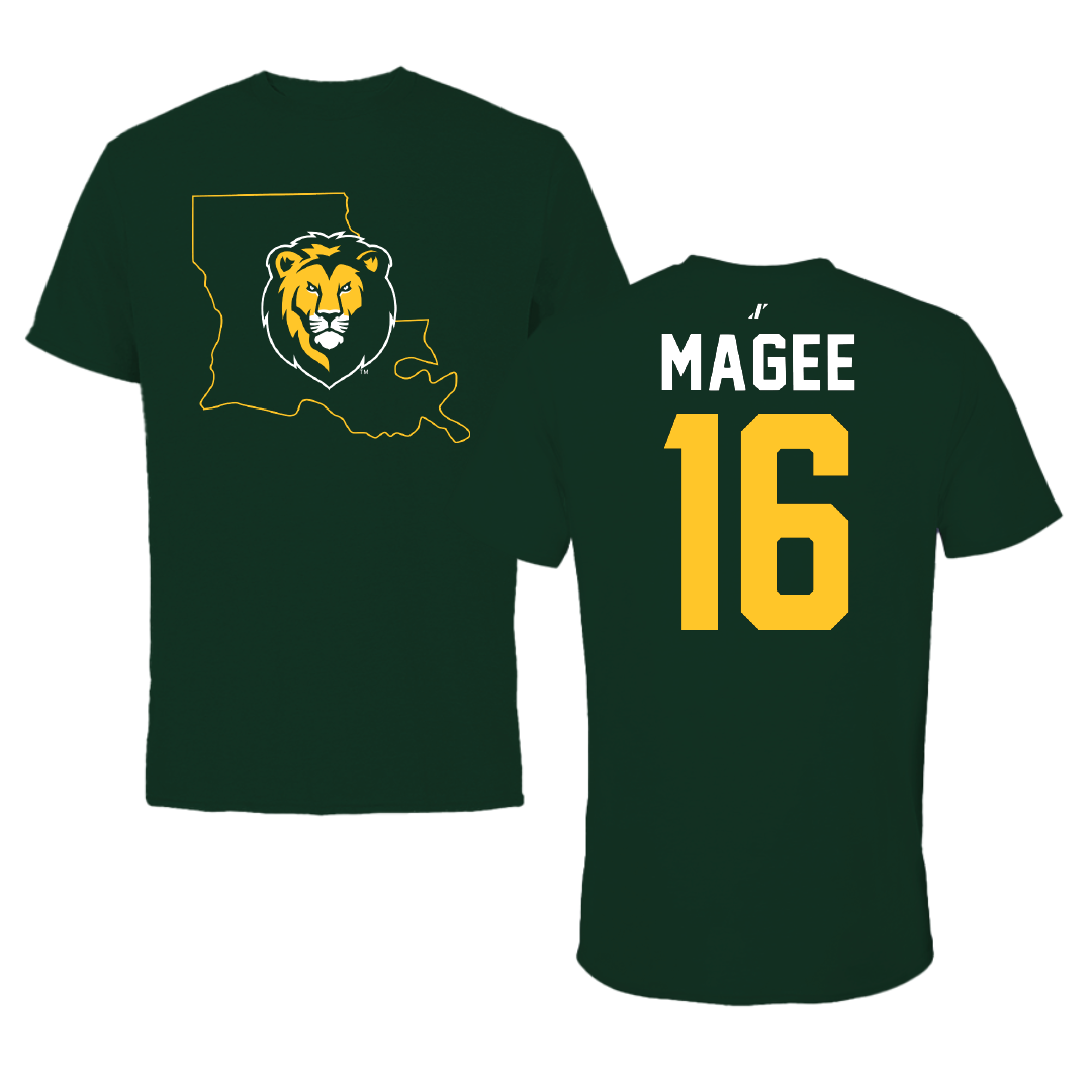 Southeastern Louisiana University Softball Forest Green State Tee - #16 Chloe Magee