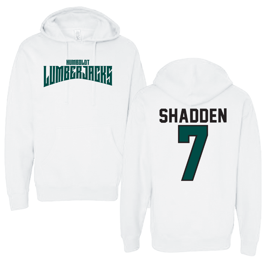Cal Poly Humboldt Soccer White Classic Hoodie - #7 Lily Shadden