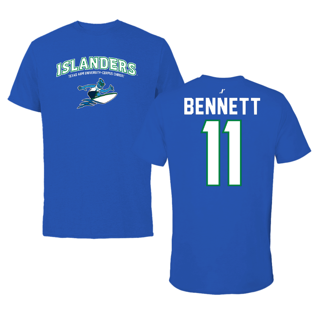 Texas A&M University-Corpus Christi Beach Volleyball Blue General Performance Tee - #11 Jade Bennett