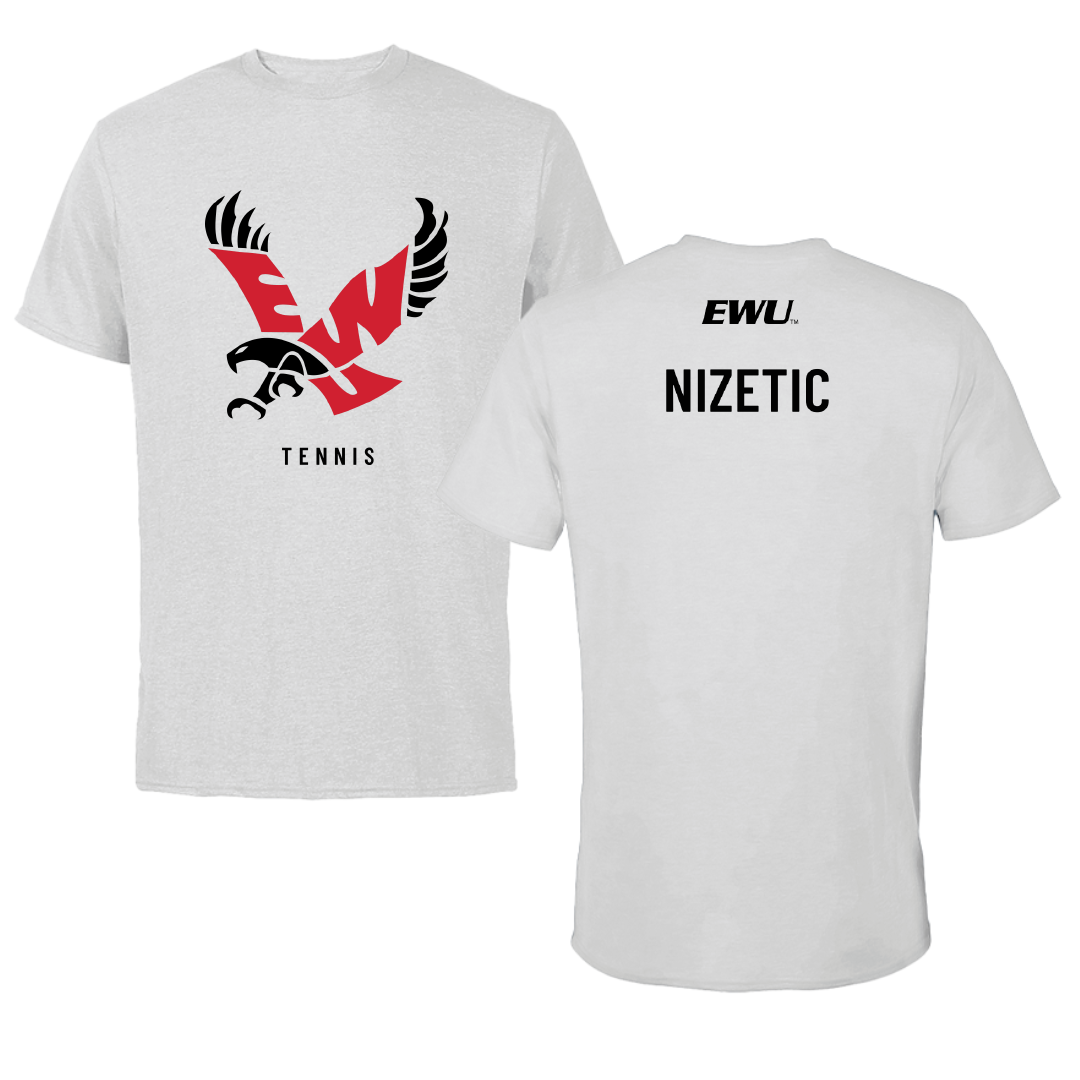 Eastern Washington University Tennis Light Gray Performance Tee - Leandra Nizetic