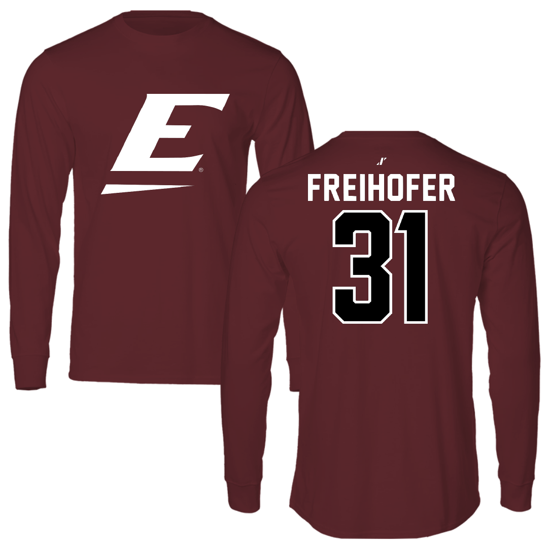 Eastern Kentucky University Basketball Maroon Performance Long Sleeve - #31 Liz Freihofer