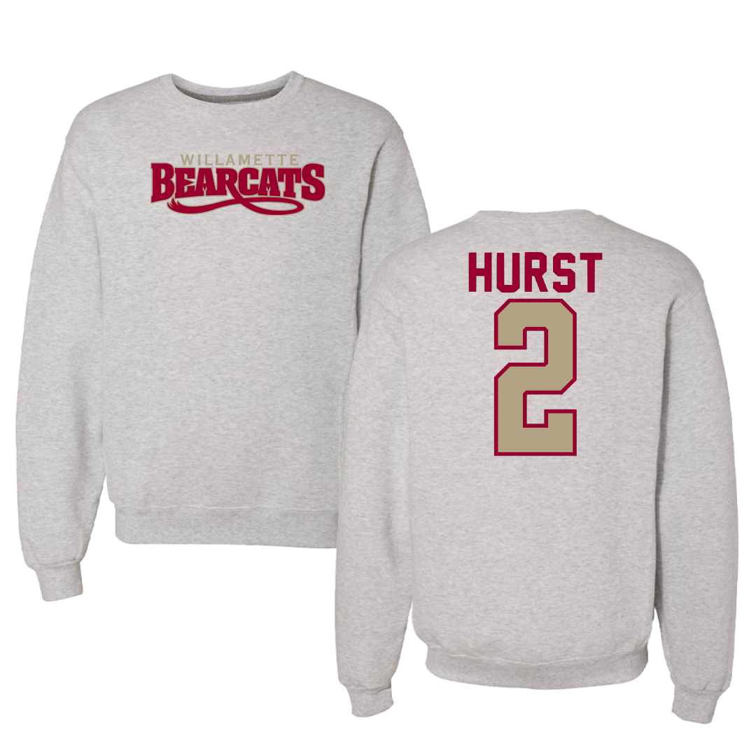 Willamette University Basketball Gray Crewneck - #2 Will Hurst