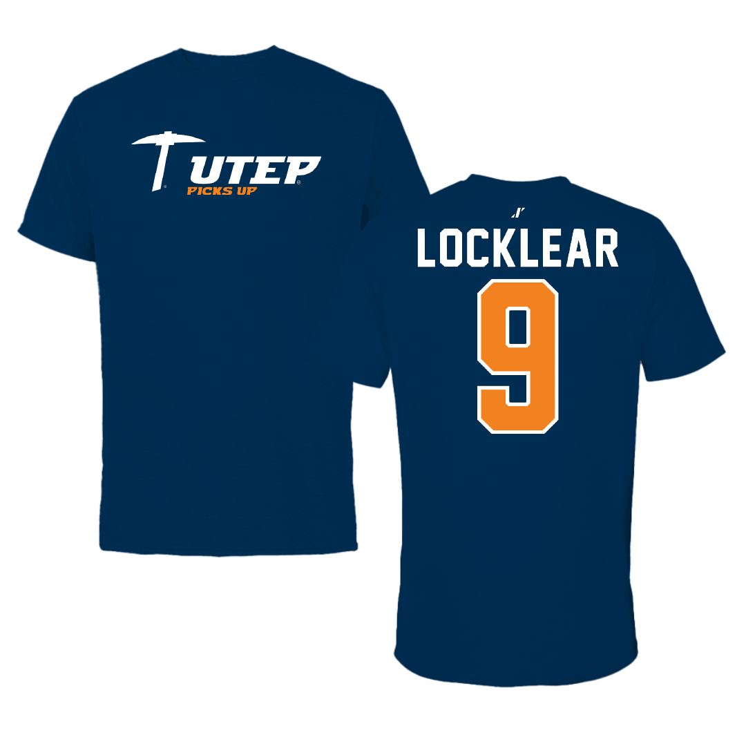 University of Texas at El Paso Football Navy General Tee - #9 Skyler Locklear