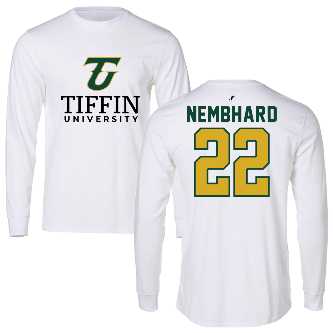 Tiffin University Soccer White Long Sleeve - #22 Victor Nembhard