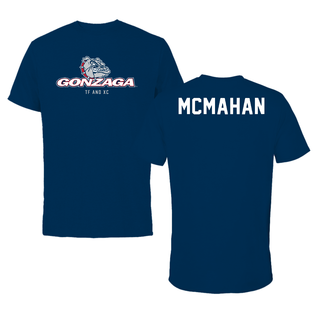 Gonzaga University TF and XC Navy Block Tee - Noah McMahan