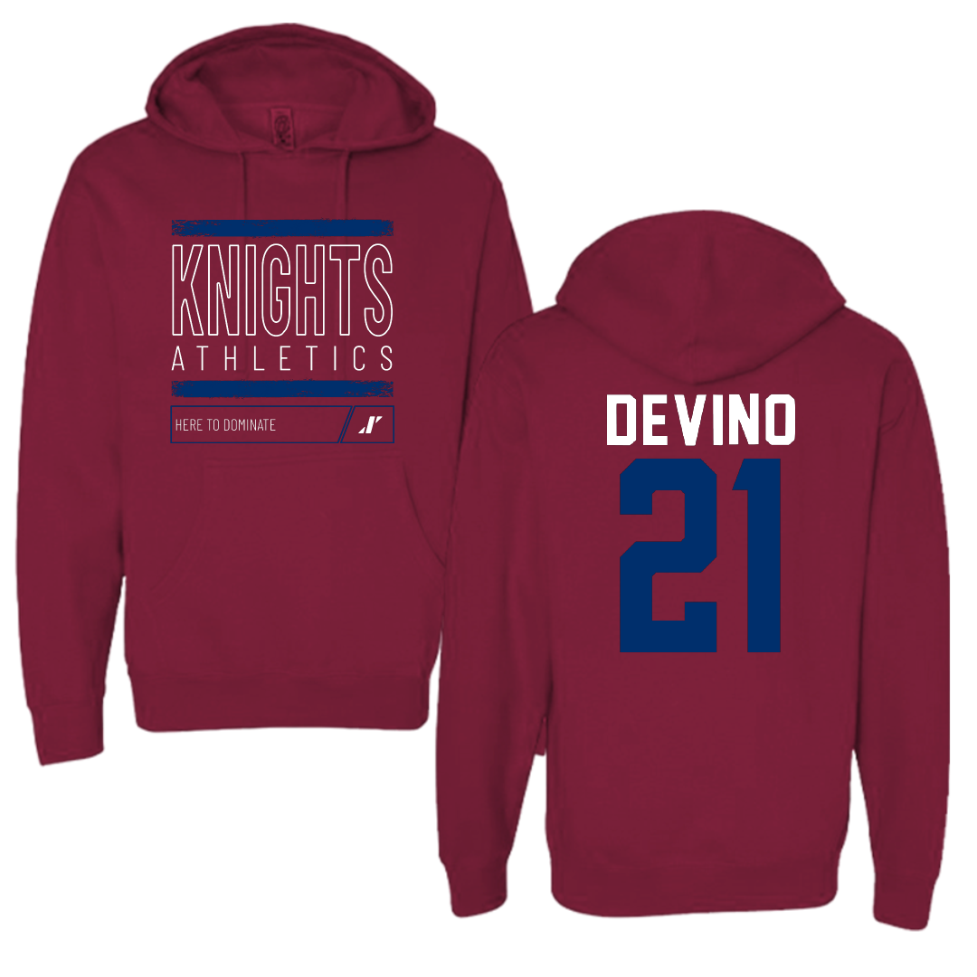 Fairleigh Dickinson University-Metropolitan Campus Lacrosse Maroon Dominate Hoodie - #21 Mia Devino