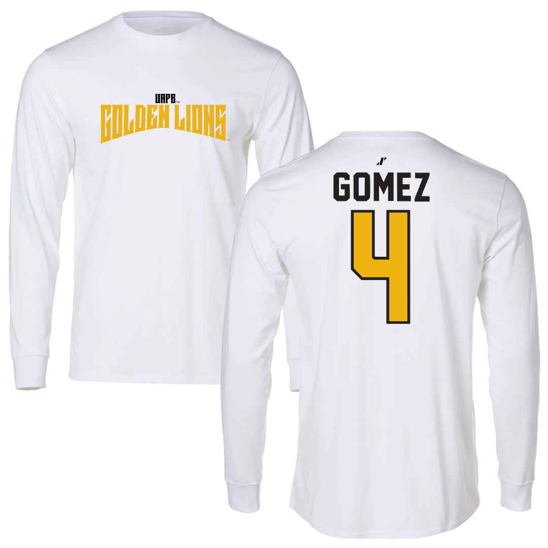 University of Arkansas-Pine Bluff Softball White Classic Performance Long Sleeve - #4 Jazlyn Gomez