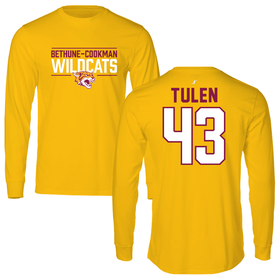 Bethune-Cookman University Football Gold General Long Sleeve - #43 Max Tulen