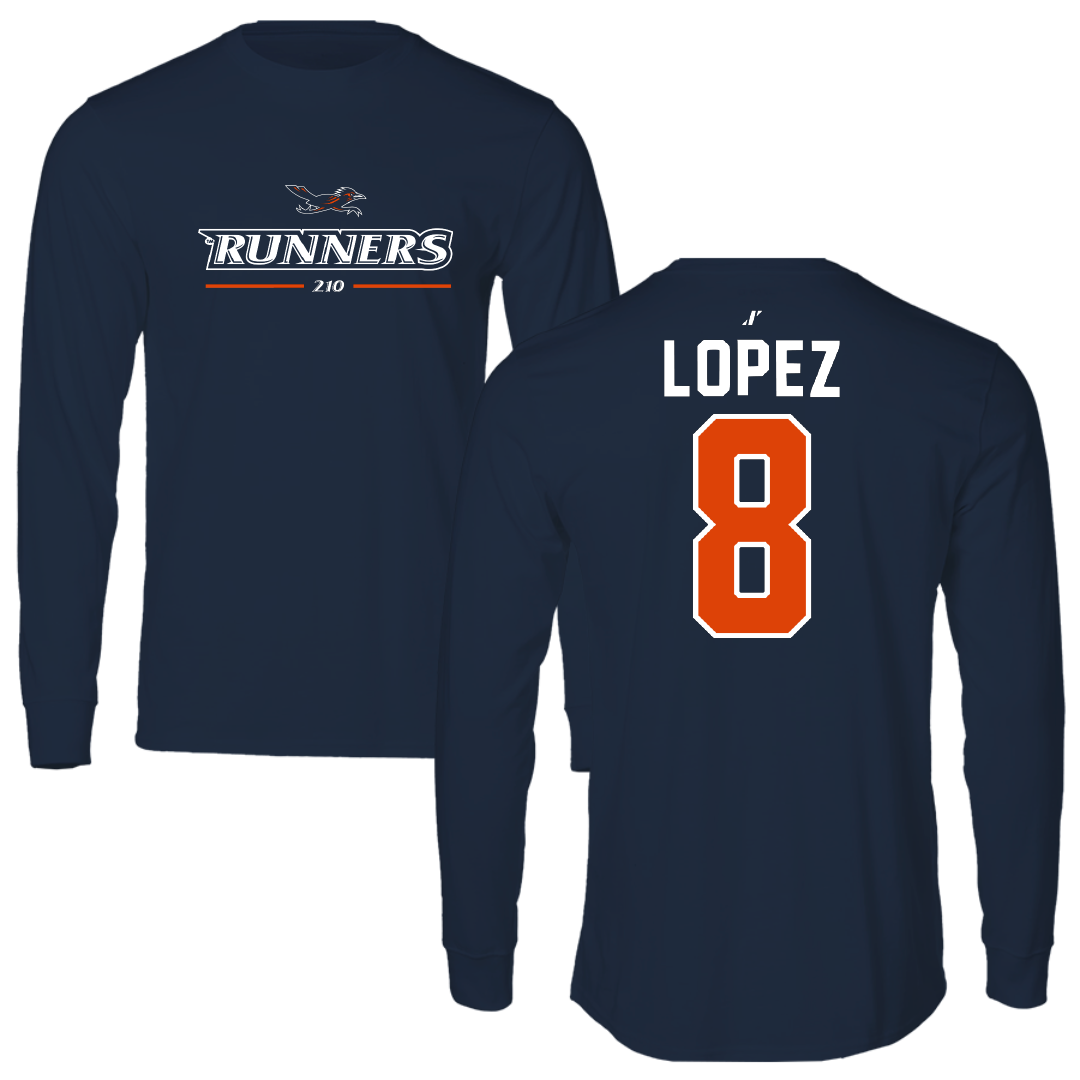 University of Texas at San Antonio Soccer Navy General Long Sleeve - #8 Haley Lopez