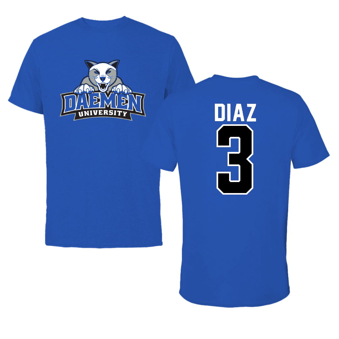 Daemen University Soccer Blue Performance Tee - #3 Alyssa Diaz