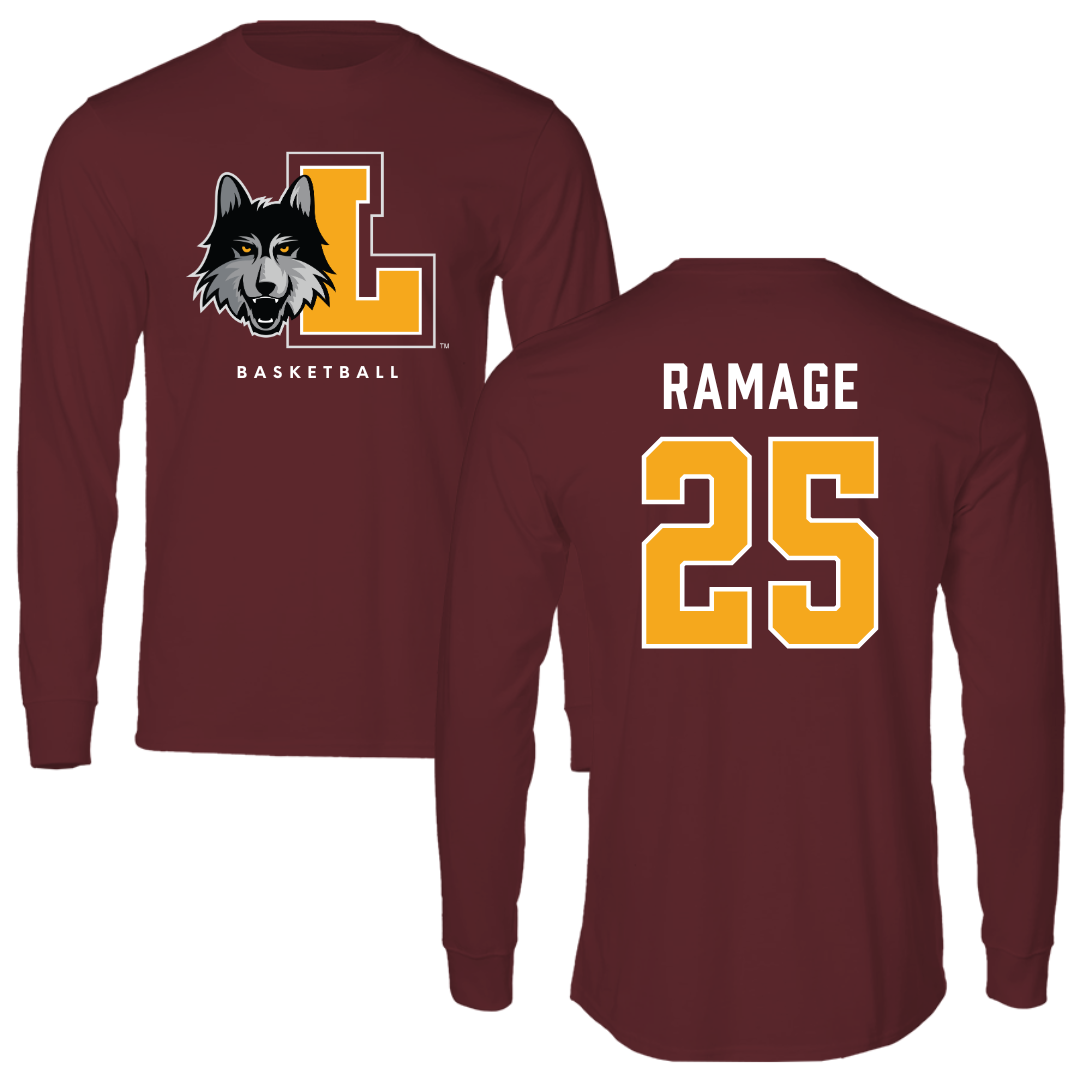 Loyola University-Chicago Basketball Maroon Mascot Performance Long Sleeve - #25 Mallory Ramage