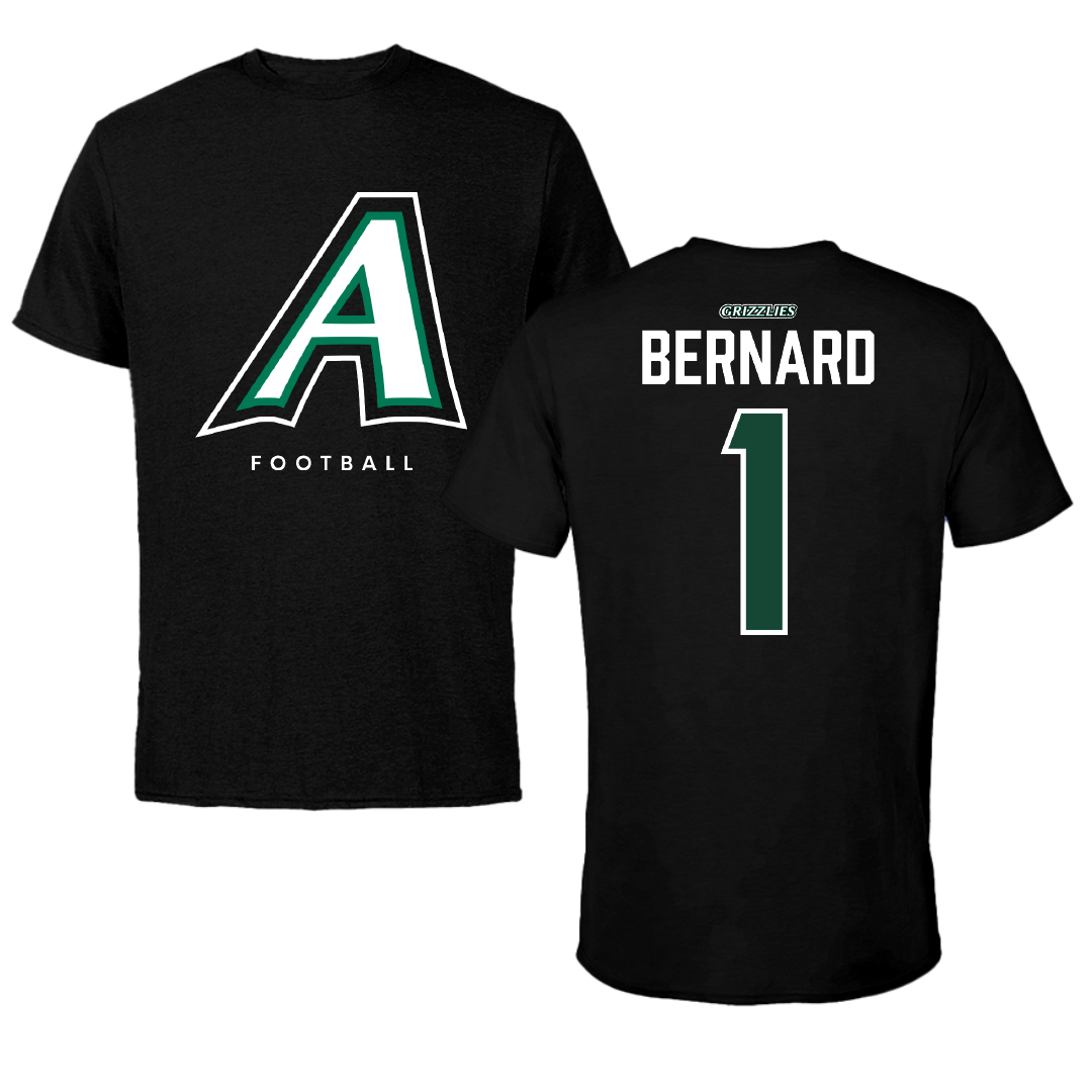 Adams State University Football Black Block Performance Tee - #1 Ahmed Bernard