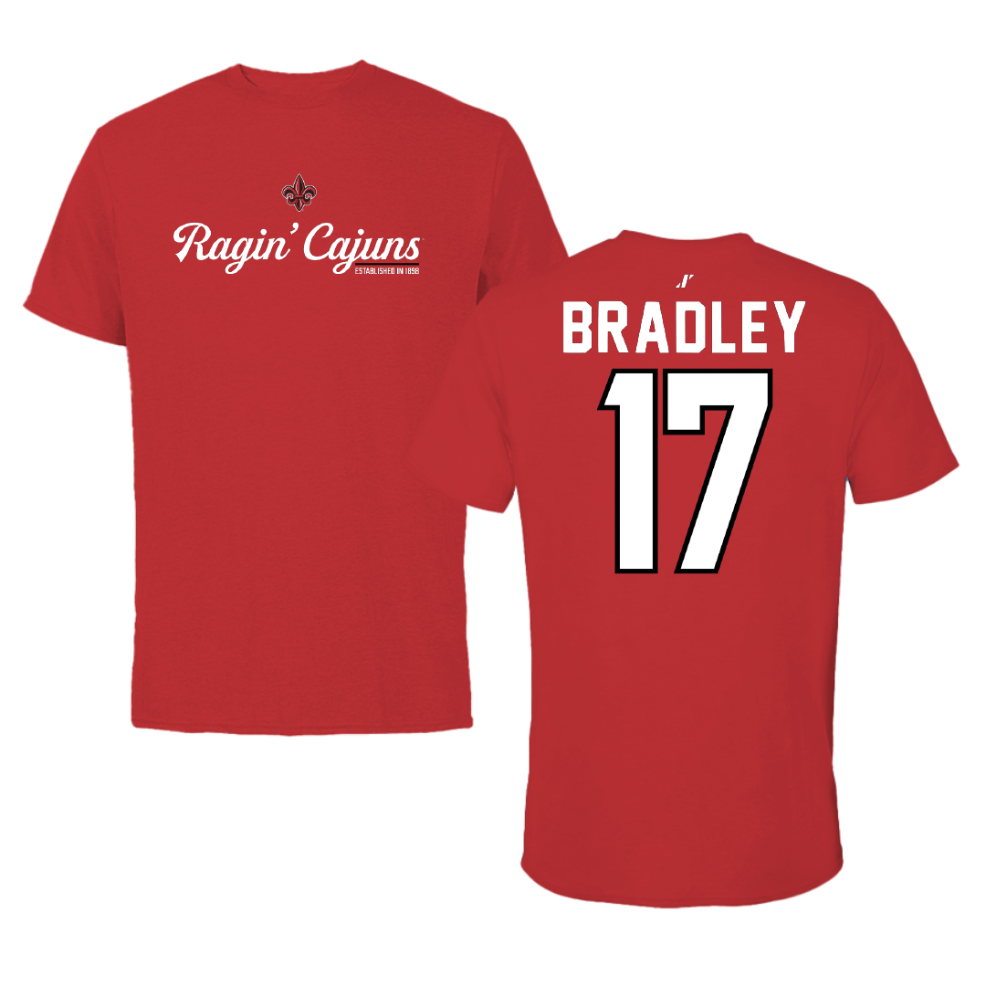 University of Louisiana at Lafayette Soccer Red General Tee - #17 Megan Bradley
