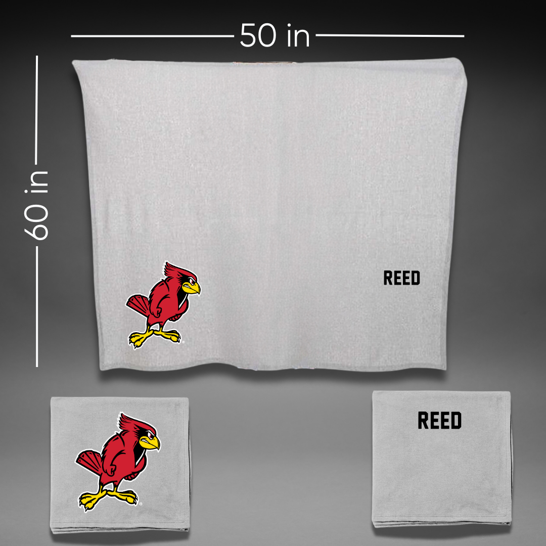 Illinois State University Track and Field Gray Blanket - Maggie Reed