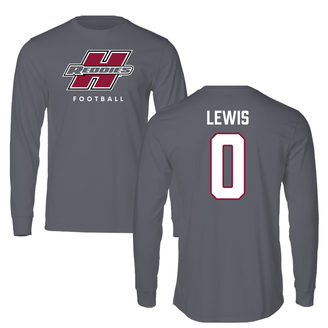 Henderson State University Football Gray Performance Long Sleeve - #0 Gary Lewis