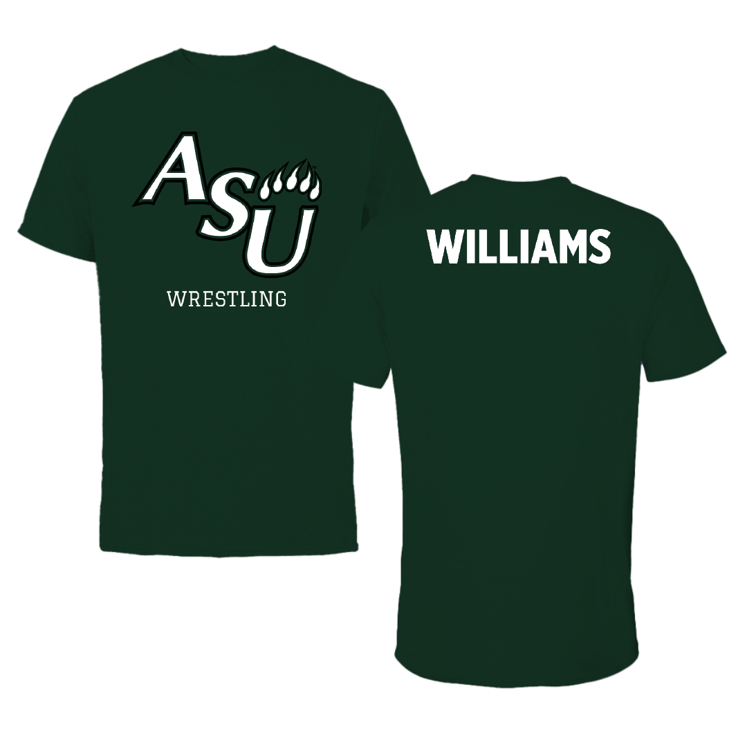 Adams State University Wrestling Forest Green Tee - Corrie Williams
