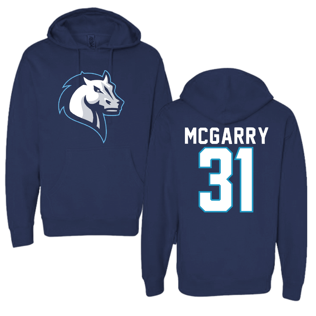 Mercy University Baseball Navy Hoodie - #31 Ethan McGarry