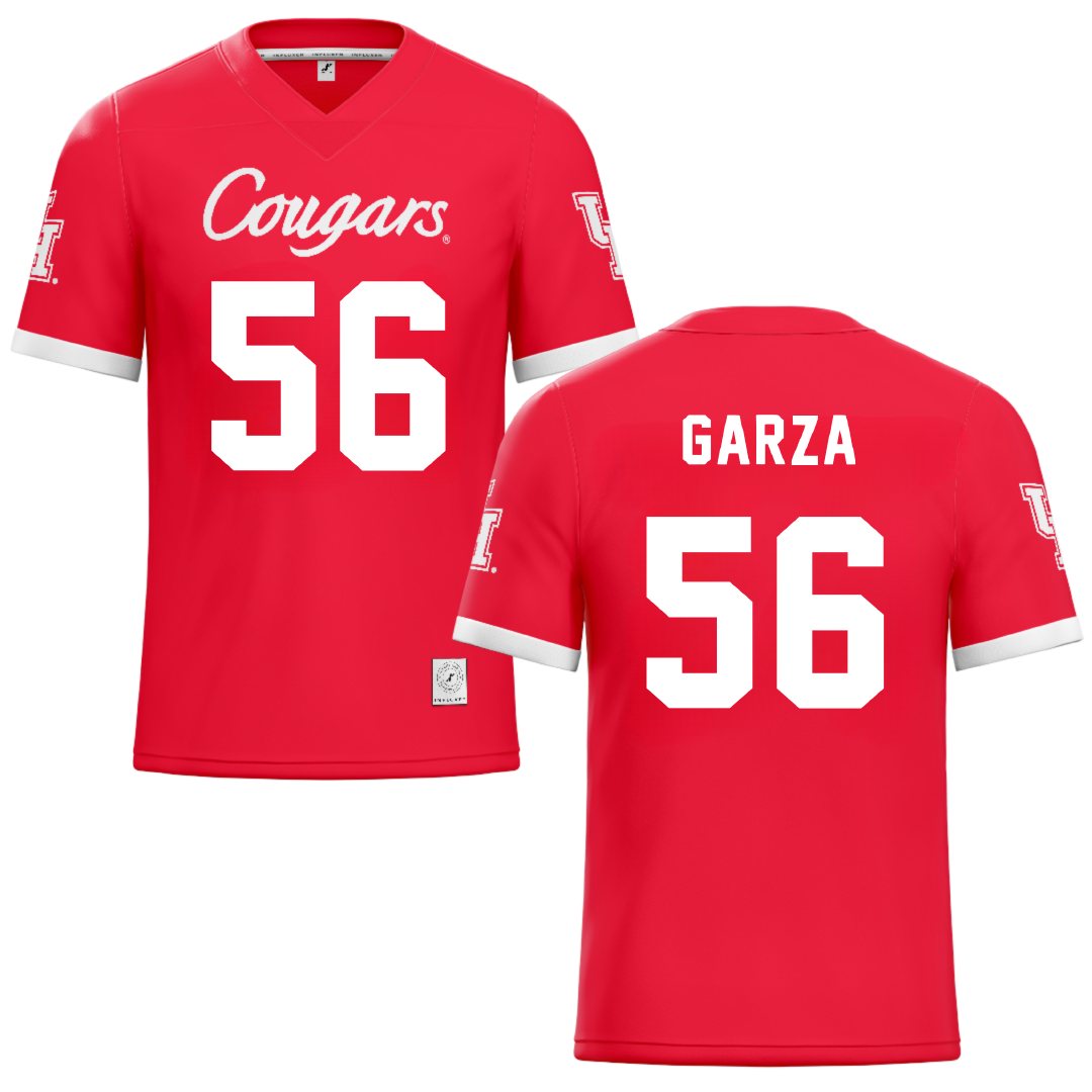 University of Houston Red Football Jersey - #56 Jacob Garza