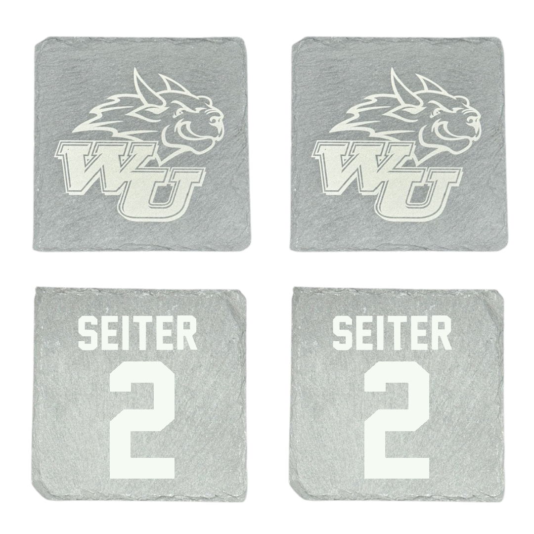 Webster University Soccer Stone Coaster (4 Pack)  - #2 Elliana Seiter