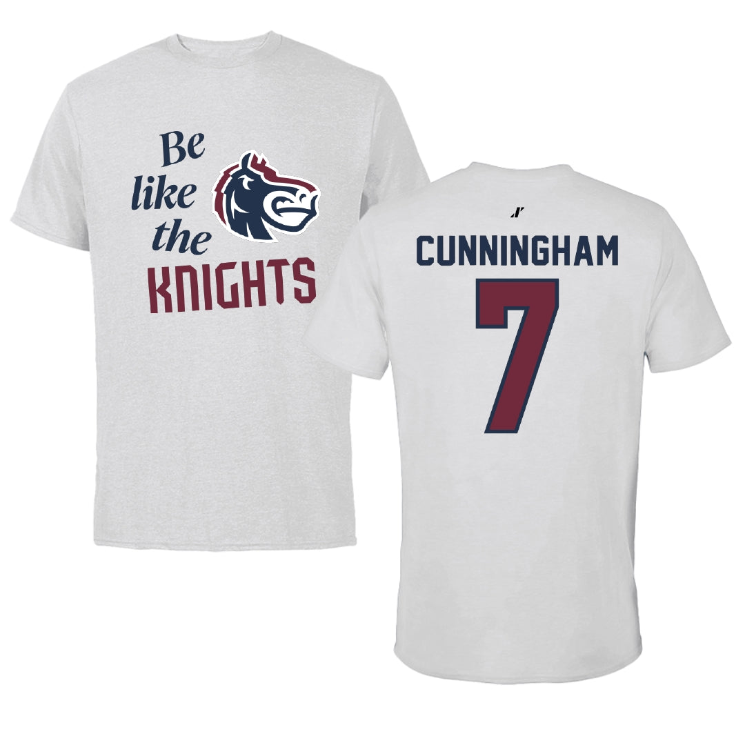 Fairleigh Dickinson University-Metropolitan Campus Softball Light Gray Be Like Us Performance Tee - #7 Riley Cunningham