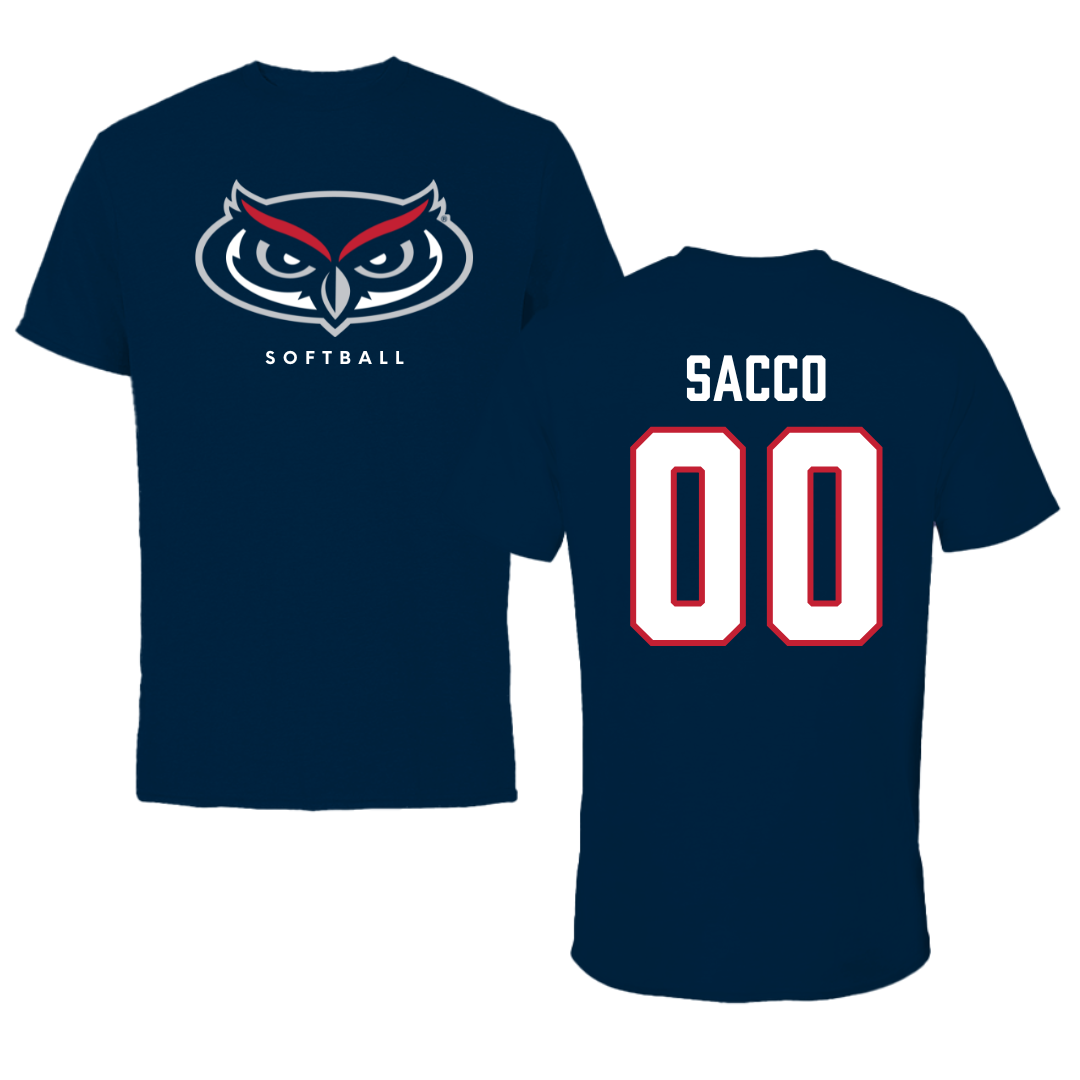 Florida Atlantic University Softball Navy Mascot Tee - #00 Gabby Sacco