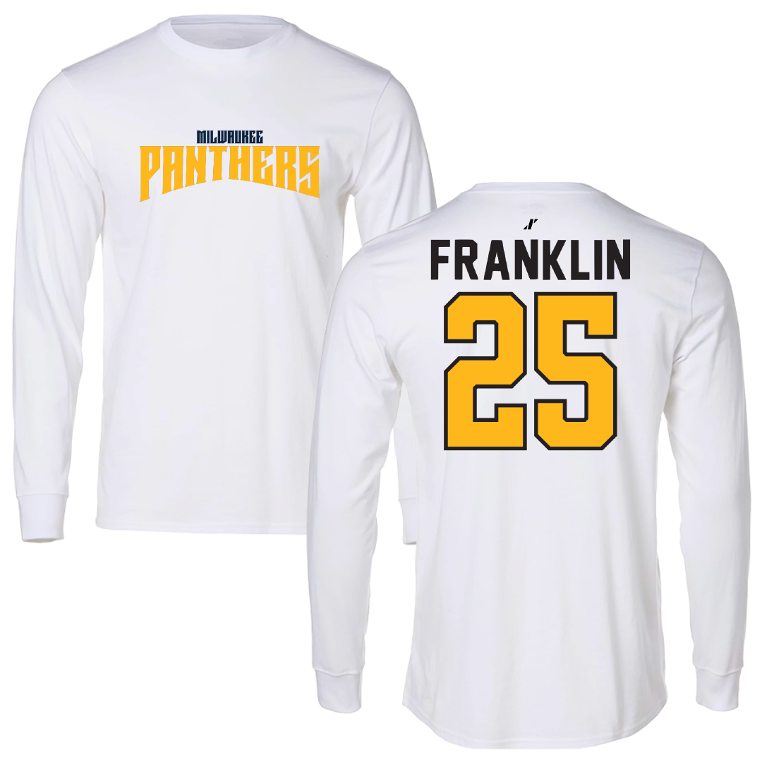 University of Wisconsin-Milwaukee Basketball White Classic Performance Long Sleeve - #25 Aaron Franklin