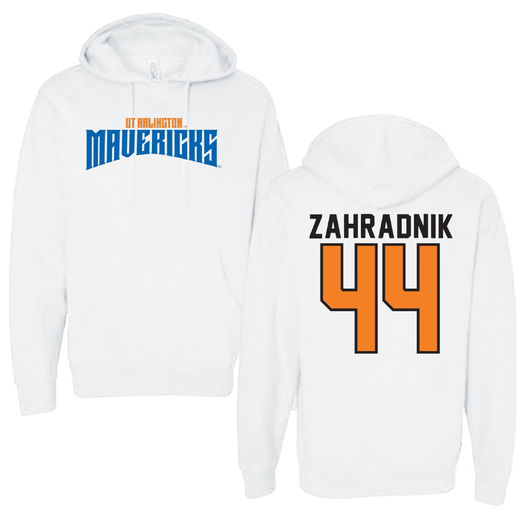 University of Texas at Arlington Baseball White Classic Hoodie - #44 Ty Zahradnik