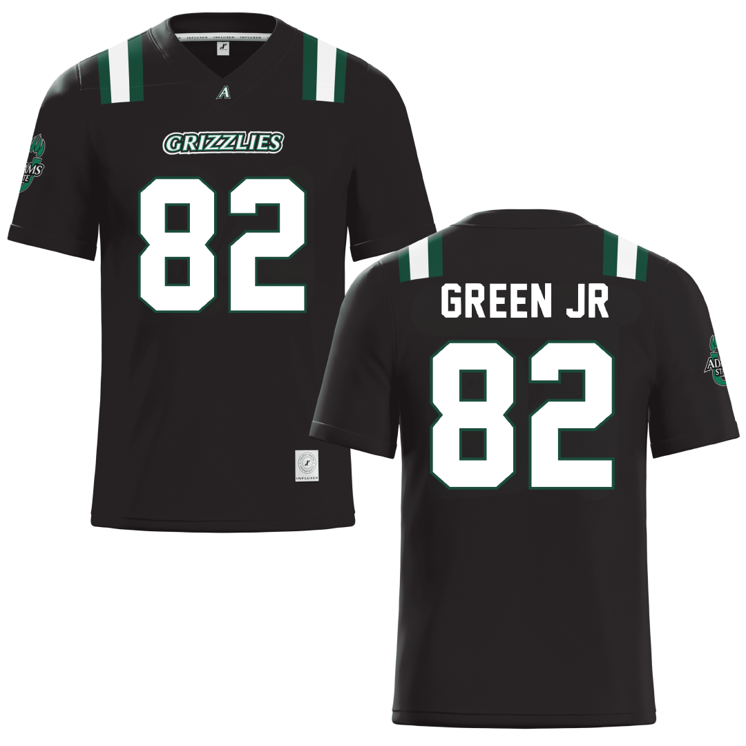 Adams State University Black Football Jersey - #82 Warrick Green Jr