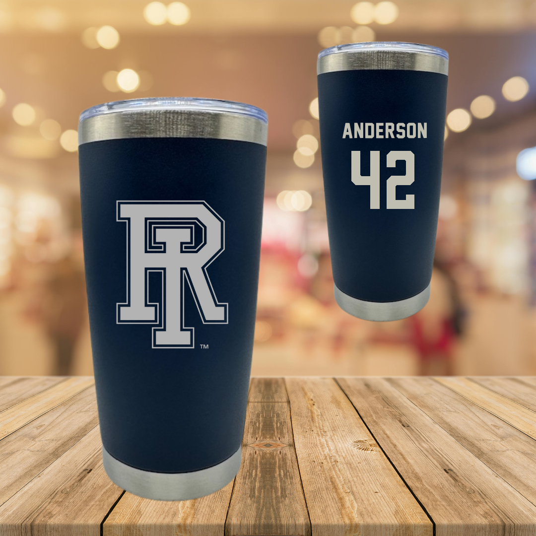 University of Rhode Island Baseball Navy Stainless Steel Tumbler - #42 Michael Anderson